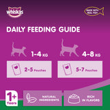 GETIT.QA- Qatar’s Best Online Shopping Website offers WHISKAS WET CAT FOOD TUNA FOR ADULT CATS 1+ YEARS 4 X 80 G at the lowest price in Qatar. Free Shipping & COD Available!