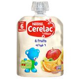 GETIT.QA- Qatar’s Best Online Shopping Website offers NESTLE CERELAC 6 FRUITS PUREE POUCH BABY FOOD FROM 6 MONTHS 90 G at the lowest price in Qatar. Free Shipping & COD Available!