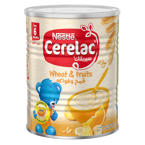 GETIT.QA- Qatar’s Best Online Shopping Website offers NESTLE CERELAC INFANT CEREALS WITH IRON + WHEAT & FRUITS FROM 6 MONTHS 400 G at the lowest price in Qatar. Free Shipping & COD Available!