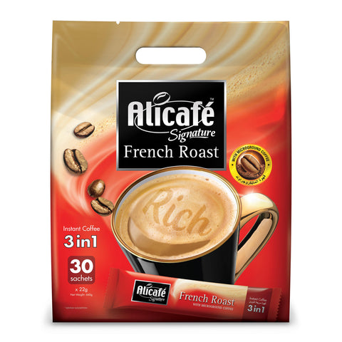 GETIT.QA- Qatar’s Best Online Shopping Website offers POWER ROOT ALICAFE SIGNATURE FRENCH ROAST INSTANT COFFEE-- 3 IN 1-- 30 X 22 G at the lowest price in Qatar. Free Shipping & COD Available!