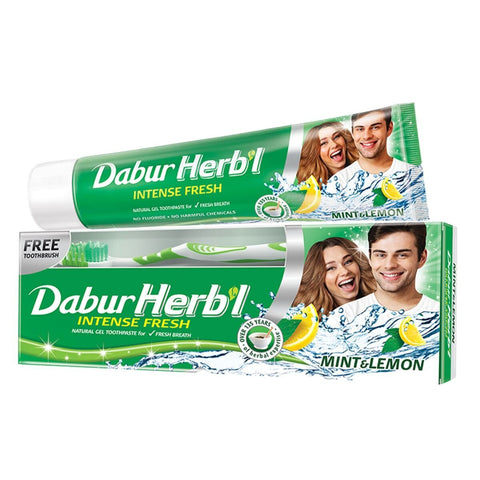 GETIT.QA- Qatar’s Best Online Shopping Website offers DABUR HERBAL INTENSE FRESH GEL TOOTHPASTE 150 G at the lowest price in Qatar. Free Shipping & COD Available!