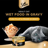 GETIT.QA- Qatar’s Best Online Shopping Website offers SHEBA TUNA FILLET AND PRAWN IN GRAVY CAT FOOD 85G at the lowest price in Qatar. Free Shipping & COD Available!