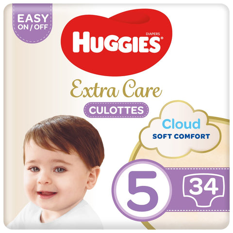 GETIT.QA- Qatar’s Best Online Shopping Website offers HUGGIES EXTRA CARE DIAPERS SIZE 5 X LARGE 12-17 KG VALUE PACK 34 PCS at the lowest price in Qatar. Free Shipping & COD Available!