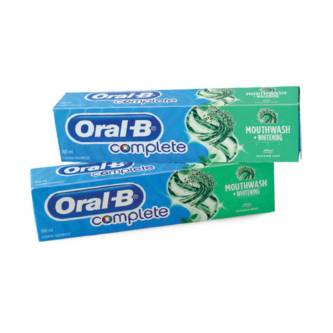 GETIT.QA- Qatar’s Best Online Shopping Website offers ORAL-B COMPLETE EXTREME MINT TOOTHPASTE 2 X 100 ML at the lowest price in Qatar. Free Shipping & COD Available!