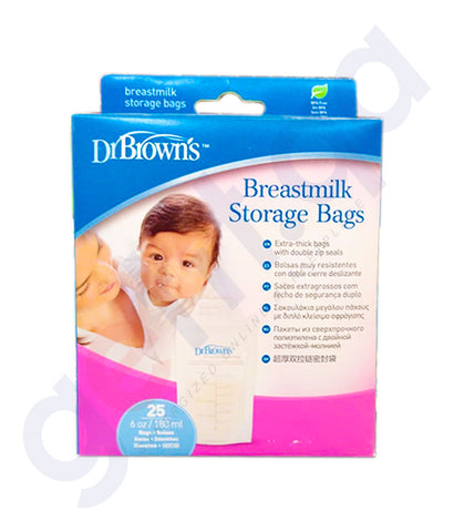 Dr. Browns Breastmilk Storage Bag Pack Of 25 180 ml Online in