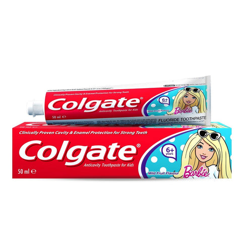 GETIT.QA- Qatar’s Best Online Shopping Website offers COLGATE KIDS GIRLS FLUORIDE TOOTHPASTE 6+ BARBIE 50 ML at the lowest price in Qatar. Free Shipping & COD Available!