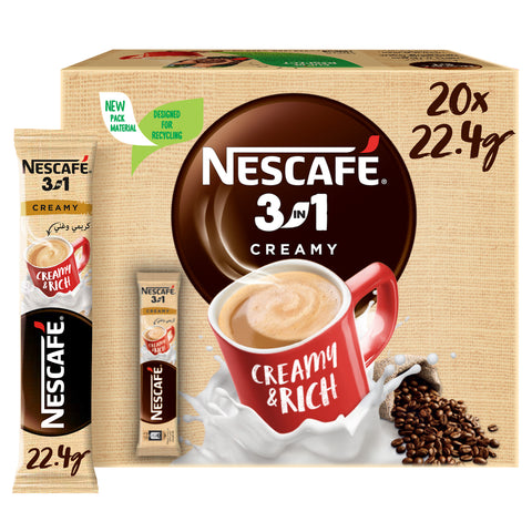 GETIT.QA- Qatar’s Best Online Shopping Website offers NESCAFE 3IN1 CREAMY LATTE  20 X 22.4G at the lowest price in Qatar. Free Shipping & COD Available!