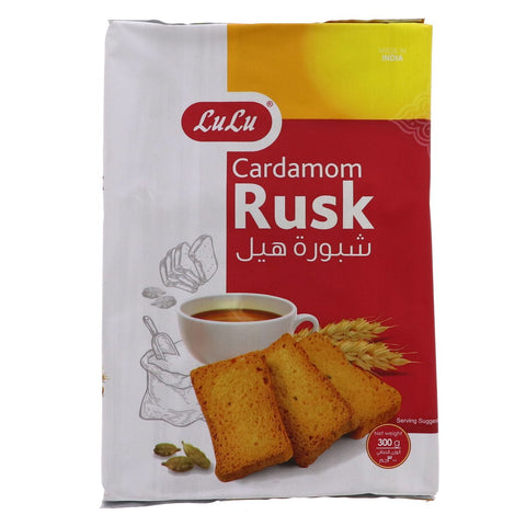 GETIT.QA- Qatar’s Best Online Shopping Website offers LULU RUSK WITH CARDAMOM 300 G at the lowest price in Qatar. Free Shipping & COD Available!