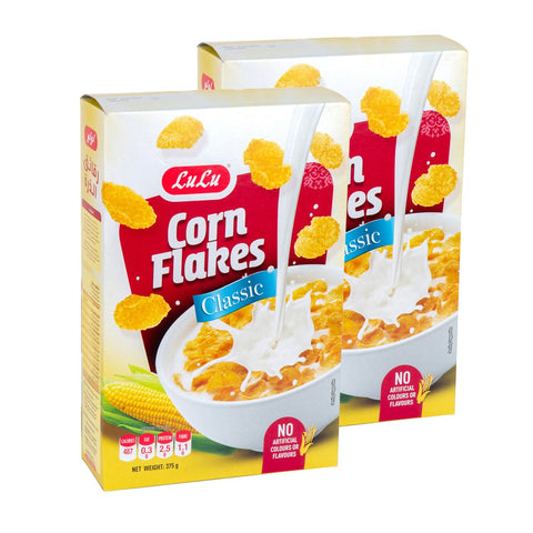 GETIT.QA- Qatar’s Best Online Shopping Website offers LULU CORN FLAKES CLASSIC VALUE PACK 2 X 375 G at the lowest price in Qatar. Free Shipping & COD Available!