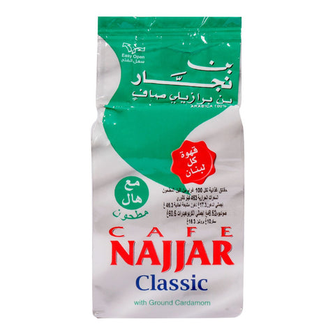 GETIT.QA- Qatar’s Best Online Shopping Website offers NAJJAR CAFE CLASSIC WITH GROUND CARDAMOM 200 G at the lowest price in Qatar. Free Shipping & COD Available!