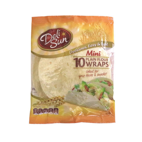 GETIT.QA- Qatar’s Best Online Shopping Website offers DELI SUN MINI PLAIN FLOUR WRAPS 10PCS at the lowest price in Qatar. Free Shipping & COD Available!