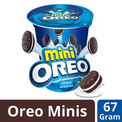 GETIT.QA- Qatar’s Best Online Shopping Website offers NABISCO MINI OREO COCOA BISCUIT WITH VANILLA FLAVOR 67 G at the lowest price in Qatar. Free Shipping & COD Available!