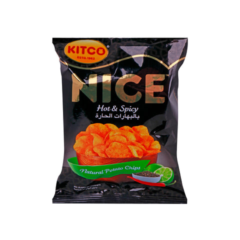 GETIT.QA- Qatar’s Best Online Shopping Website offers KITCO NICE NATURAL POTATO CHIPS HOT & SPICY 16G at the lowest price in Qatar. Free Shipping & COD Available!