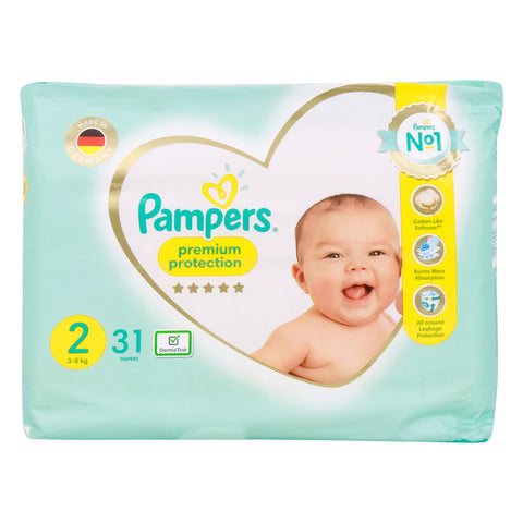 GETIT.QA- Qatar’s Best Online Shopping Website offers PAMPERS PREMIUM BABY DIAPERS SIZE 2-- 3-8KG 31PCS at the lowest price in Qatar. Free Shipping & COD Available!