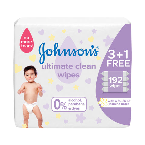 GETIT.QA- Qatar’s Best Online Shopping Website offers JOHNSON'S BABY WIPES ULTIMATE CLEAN 192PCS at the lowest price in Qatar. Free Shipping & COD Available!