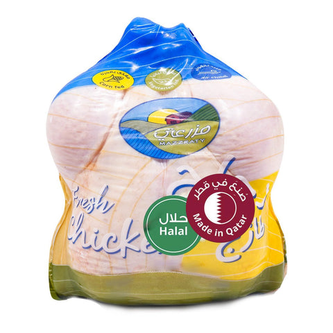 GETIT.QA- Qatar’s Best Online Shopping Website offers MAZZRATY FRESH WHOLE CHICKEN 1KG at the lowest price in Qatar. Free Shipping & COD Available!
