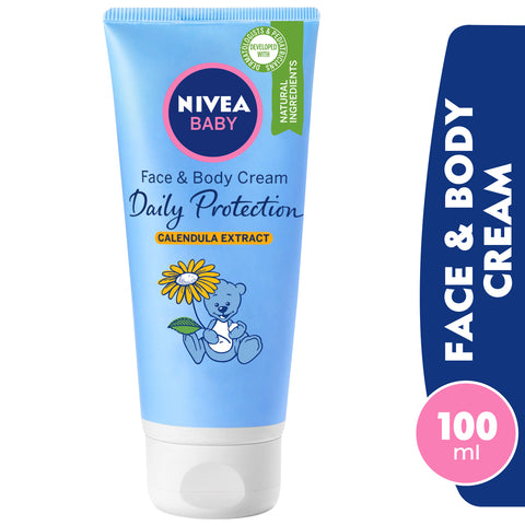 GETIT.QA- Qatar’s Best Online Shopping Website offers NIVEA BABY FACE AND BODY CREAM CALENDULA EXTRACT 100ML at the lowest price in Qatar. Free Shipping & COD Available!