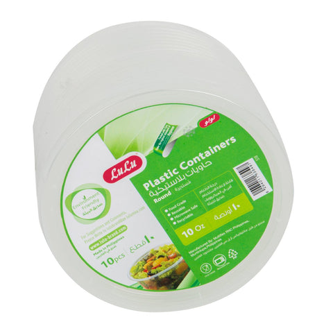 GETIT.QA- Qatar’s Best Online Shopping Website offers LULU PLASTIC CONTAINERS ROUND 10OZ 10PCS at the lowest price in Qatar. Free Shipping & COD Available!