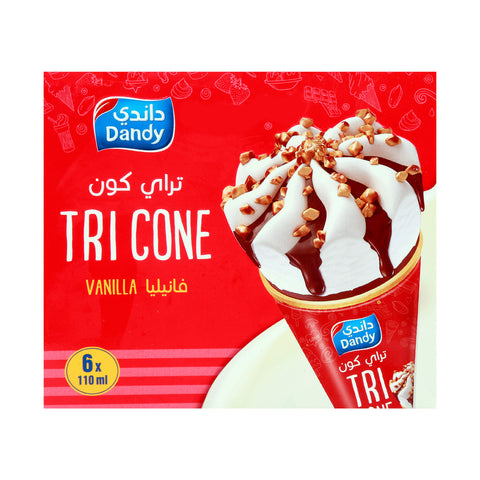 GETIT.QA- Qatar’s Best Online Shopping Website offers DANDY ICE CREAM TRI CONE VANILLA 6 X 110ML at the lowest price in Qatar. Free Shipping & COD Available!