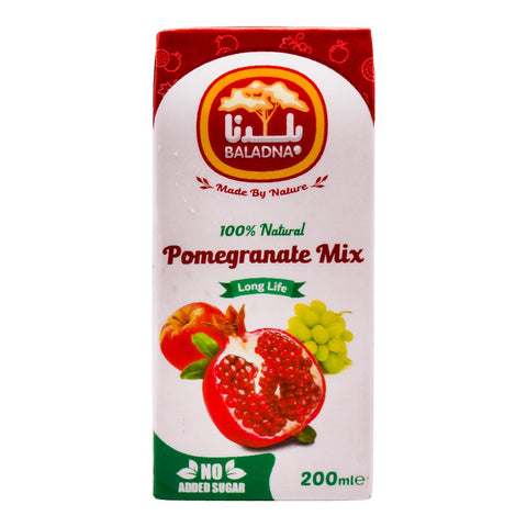 GETIT.QA- Qatar’s Best Online Shopping Website offers BALADNA LONG LIFE POMEGRANATE MIX JUICE 200ML at the lowest price in Qatar. Free Shipping & COD Available!