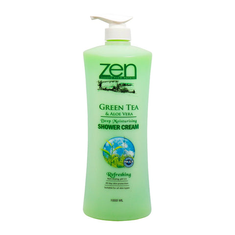 GETIT.QA- Qatar’s Best Online Shopping Website offers ZEN SHOWER CREAM GREEN TEA & ALOE VERA 1 LITRE at the lowest price in Qatar. Free Shipping & COD Available!