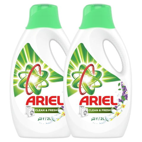 GETIT.QA- Qatar’s Best Online Shopping Website offers ARIEL AUTOMATIC POWER GEL LAUNDRY DETERGENT CLEAN & FRESH SCENT 2 X 2LITRE at the lowest price in Qatar. Free Shipping & COD Available!