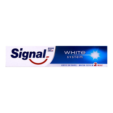 GETIT.QA- Qatar’s Best Online Shopping Website offers SIGNAL TOOTHPASTE WHITE SYSTEM 75ML at the lowest price in Qatar. Free Shipping & COD Available!