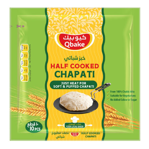 GETIT.QA- Qatar’s Best Online Shopping Website offers QBAKE HALF COOKED CHAPATI 10PCS at the lowest price in Qatar. Free Shipping & COD Available!