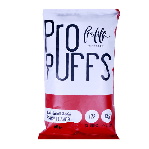 GETIT.QA- Qatar’s Best Online Shopping Website offers PROLIFE PRO PUFFS SPICY 50G at the lowest price in Qatar. Free Shipping & COD Available!