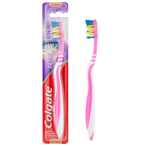 GETIT.QA- Qatar’s Best Online Shopping Website offers COLGATE TOOTHBRUSH ZIGZAG FLEXIBLE SOFT ASSORTED COLOUR-- 1 PC at the lowest price in Qatar. Free Shipping & COD Available!