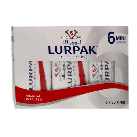GETIT.QA- Qatar’s Best Online Shopping Website offers LURPAK BUTTER UNSALTED MINI BLOCKS 6 X 50G at the lowest price in Qatar. Free Shipping & COD Available!