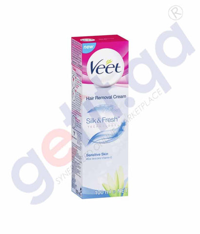 BUY VEET HAIR REMOVAL CREAM SENSITIVE SKIN 100ML IN QATAR | HOME DELIVERY WITH COD ON ALL ORDERS ALL OVER QATAR FROM GETIT.QA