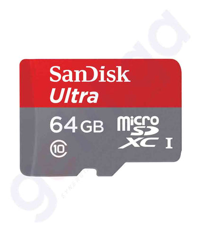 Buy SanDisk 64GB MicroSDHC Card Price Online in Doha Qatar
