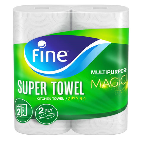 GETIT.QA- Qatar’s Best Online Shopping Website offers FINE MULTIPURPOSE MAGIC SUPER KITCHEN TOWEL 2PLY 2 X 110 SHEETS at the lowest price in Qatar. Free Shipping & COD Available!