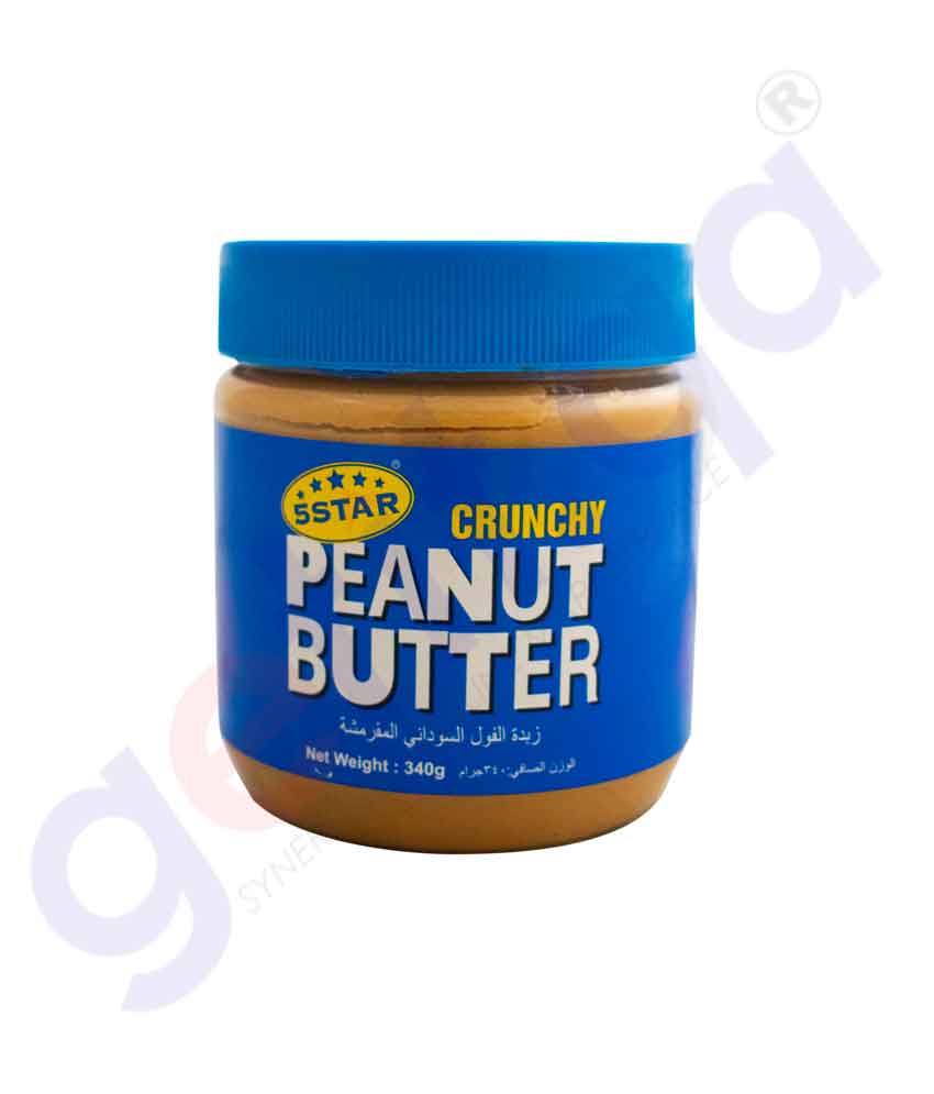 GETIT.QA | Buy 5-Star Crunchy Peanut Butter 340gm Online in Doha Qatar