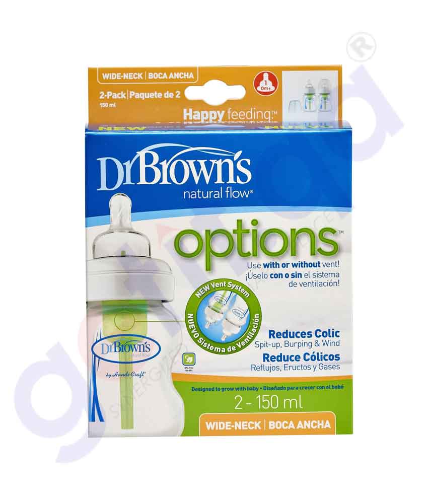 DR BROWN'S PP WIDE-NECK OPTIONS BABY BOTTLE 2 PACK