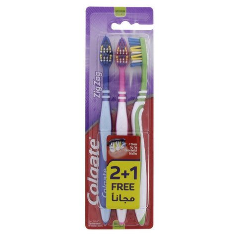 GETIT.QA- Qatar’s Best Online Shopping Website offers COLGATE TOOTHBRUSH ZIGZAG MEDIUM ASSORTED COLOUR 3 PCS at the lowest price in Qatar. Free Shipping & COD Available!