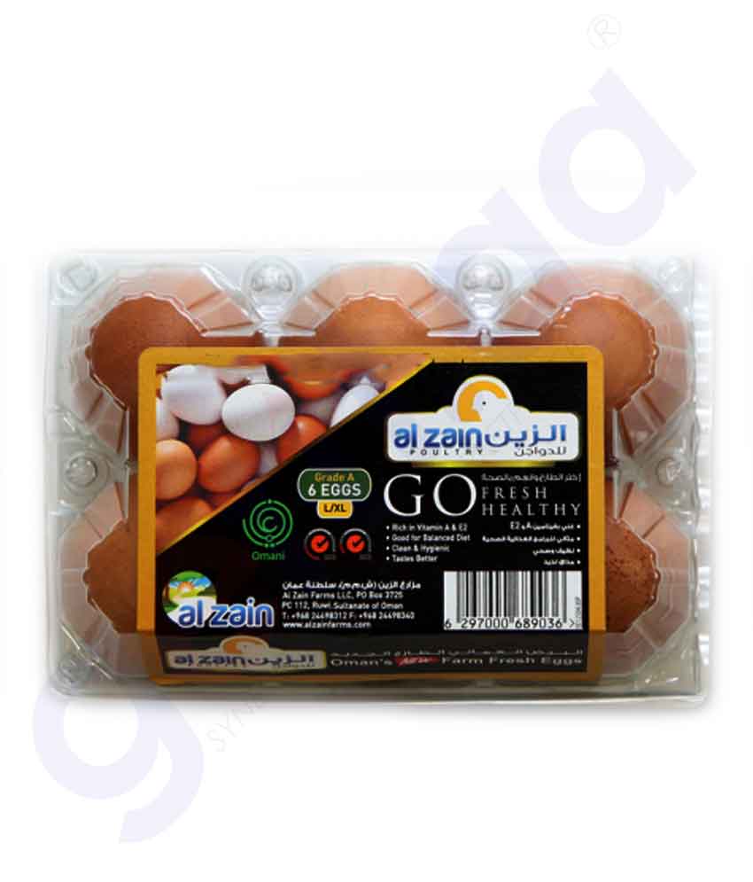 Buy Al Zain Fresh Brown Eggs 6pcs Online in Doha Qatar