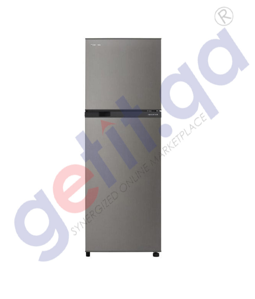 BUY TOSHIBA DOUBLE DOOR REFRIGERATOR SILVER COLOR, INVERTER MODEL 50-60HZ MADE IN THAILAND,(H*154, W*55, D*60CM) IN QATAR | HOME DELIVERY WITH COD ON ALL ORDERS ALL OVER QATAR FROM GETIT.QA
