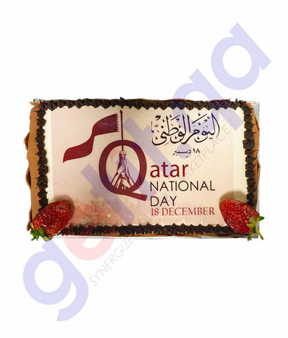 Buy Fondant Cake of Qatar Legend with Flag 1.5kg Doha Qatar