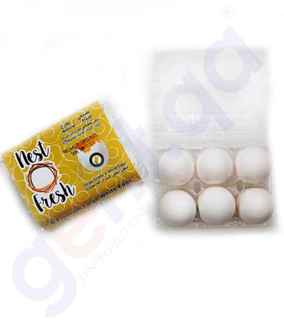 Buy Nest Fresh White Eggs 6pcs Price Online in Doha Qatar