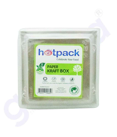 GETIT.QA | Buy Hotpack Paper Kraft Box 435- 5pcs Online in Doha Qatar