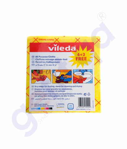 Buy Vileda All-Purpose Cloth 4+2 Free Online in Doha Qatar