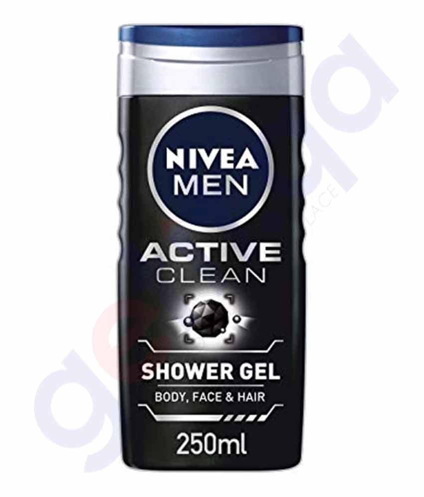 BUY NIVEA MEN ACTIVE CLEAN SHOWER GEL 250ML IN QATAR | HOME DELIVERY WITH COD ON ALL ORDERS ALL OVER QATAR FROM GETIT.QA