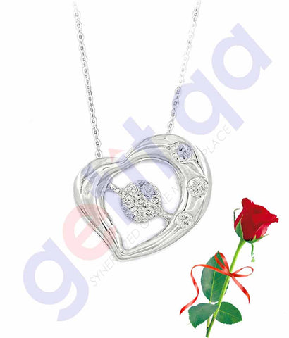 Buy Valentine Pendant+Rose Price Online in Doha Qatar