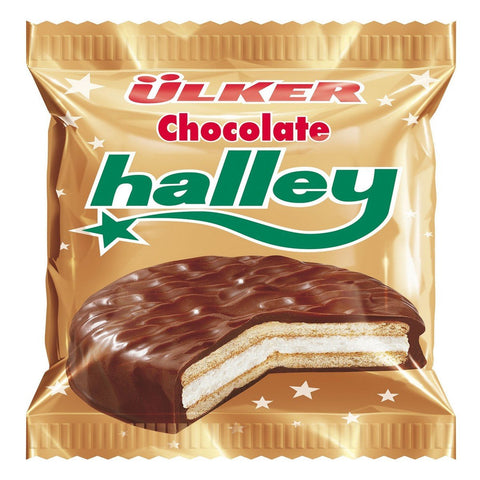 GETIT.QA- Qatar’s Best Online Shopping Website offers ULKER HALLEY CAKE CHOCOLATE COATED SANDWICH BISCUIT 30 G at the lowest price in Qatar. Free Shipping & COD Available!