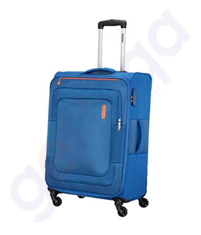 Buy American Tourister Duncan Spinner 55cm Blue Doha Qatar