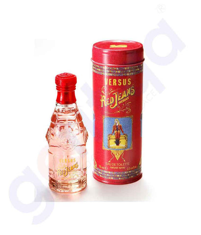BUY VERSACE RED JEANS EDT 75ML FOR WOMEN IN QATAR | HOME DELIVERY WITH COD ON ALL ORDERS ALL OVER QATAR FROM GETIT.QA