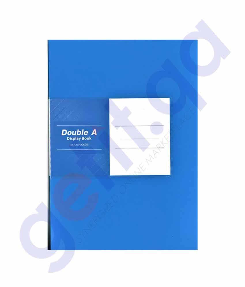 Buy Double A Display Book 40 Pockets Blue Online in Doha Qatar