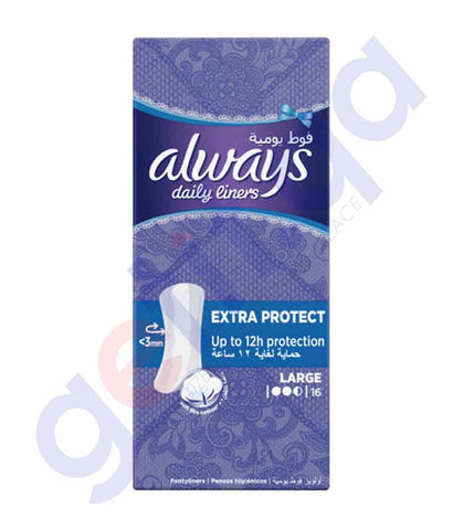 Buy Always Daily Liners Comfort Protect Large 16 Count in Doha Qatar